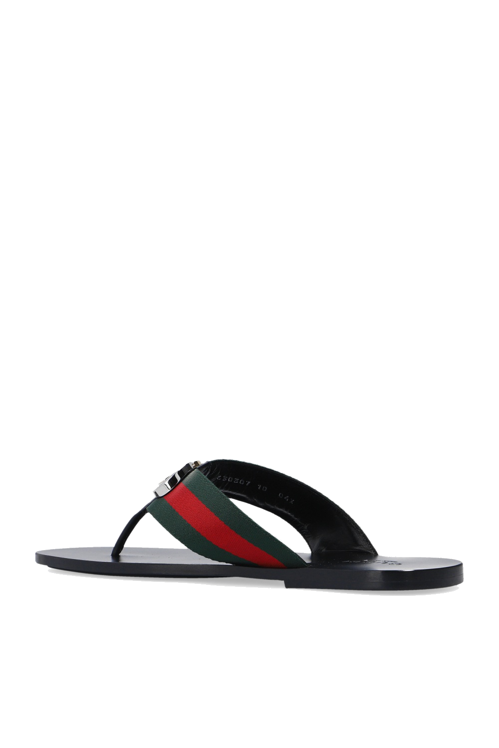 Schwarz Web stripe flip flops Gucci Vitkac Germany